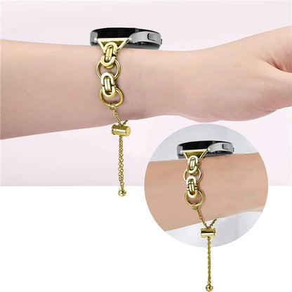 For Samsung Galaxy Watch FE 40mm Smart Watch Band Single Chain Style Metal Bracelet