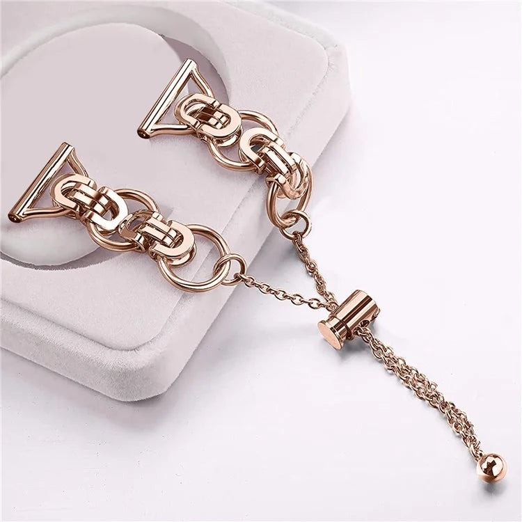 For Samsung Galaxy Watch FE 40mm Smart Watch Band Single Chain Style Metal Bracelet