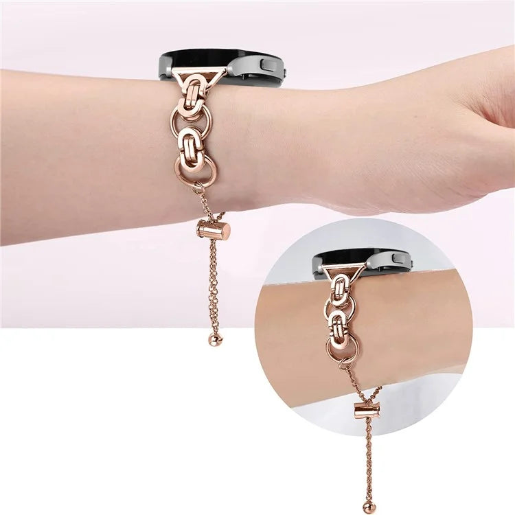 For Samsung Galaxy Watch FE 40mm Smart Watch Band Single Chain Style Metal Bracelet