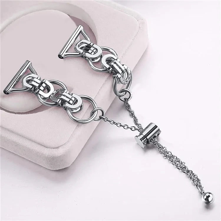 For Samsung Galaxy Watch FE 40mm Smart Watch Band Single Chain Style Metal Bracelet