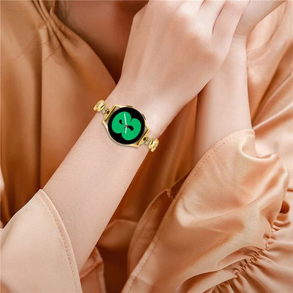 For Samsung Galaxy Watch FE 40mm Wavy Texture Band Alloy Metal Watch Strap Bling Bracelet