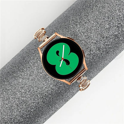 For Samsung Galaxy Watch FE 40mm Wavy Texture Band Alloy Metal Watch Strap Bling Bracelet