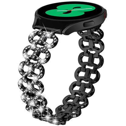 For Samsung Galaxy Watch FE 40mm Alloy Band Gourd Design Bling Watch Strap Replacement Bracelet