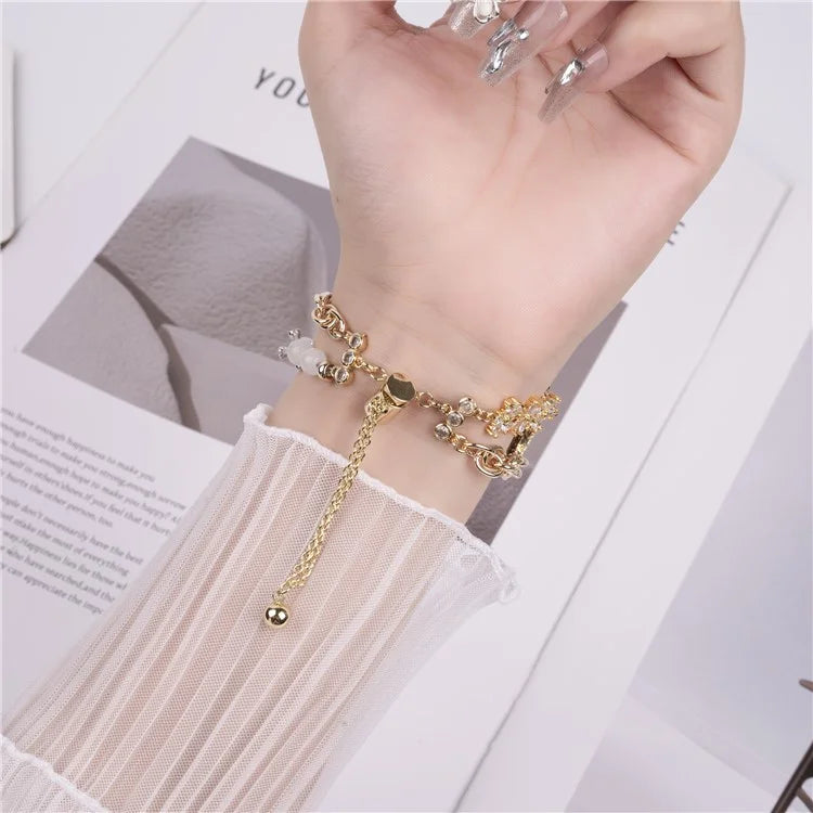 For Apple Watch 10 46mm / Ultra 2 / Ultra 49mm / 9 8 7 45mm / SE (2023) SE (2022) SE 6 5 4 44mm / 3 2 1 42mm Pearl Chain Stainless Steel Watch Strap