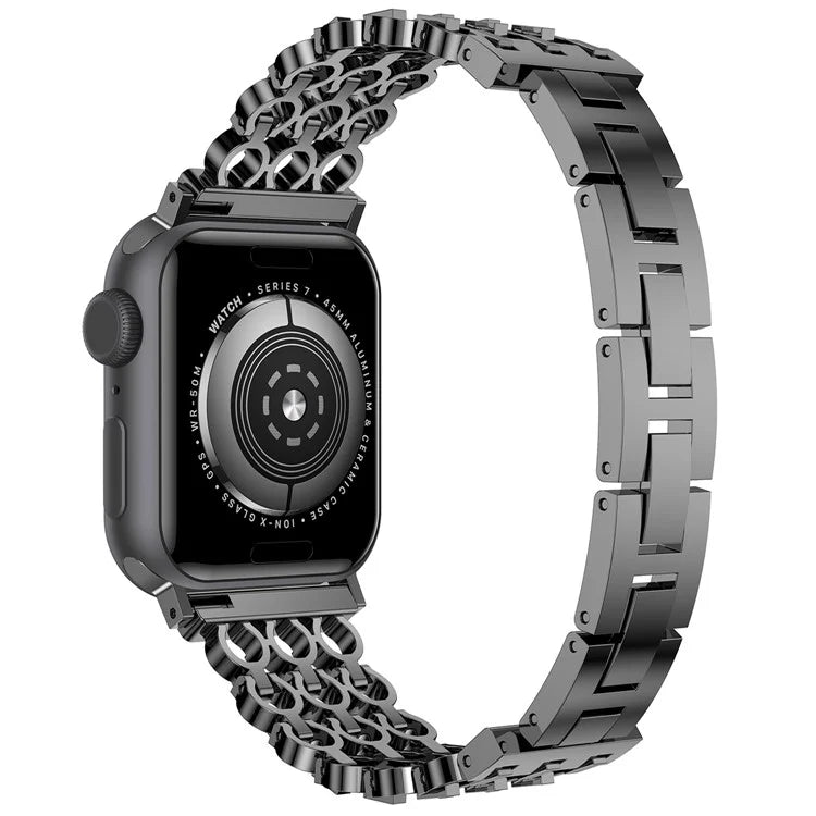 For Apple Watch 10 46mm / Ultra 2 / Ultra 49mm / 9 8 7 45mm / SE (2023) SE (2022) SE 6 5 4 44mm / 3 2 1 42mm Stylish Zinc Alloy Watch Strap