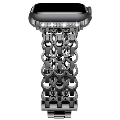 For Apple Watch 10 46mm / Ultra 2 / Ultra 49mm / 9 8 7 45mm / SE (2023) SE (2022) SE 6 5 4 44mm / 3 2 1 42mm Stylish Zinc Alloy Watch Strap