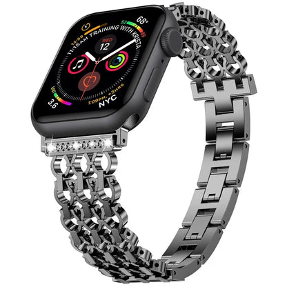 For Apple Watch 10 46mm / Ultra 2 / Ultra 49mm / 9 8 7 45mm / SE (2023) SE (2022) SE 6 5 4 44mm / 3 2 1 42mm Stylish Zinc Alloy Watch Strap