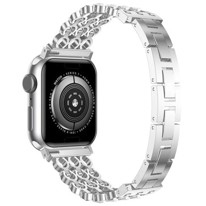 For Apple Watch 10 46mm / Ultra 2 / Ultra 49mm / 9 8 7 45mm / SE (2023) SE (2022) SE 6 5 4 44mm / 3 2 1 42mm Stylish Zinc Alloy Watch Strap