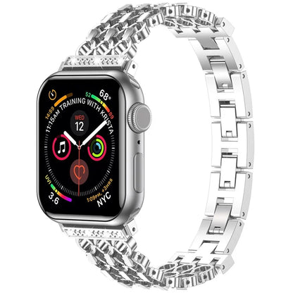 For Apple Watch 10 46mm / Ultra 2 / Ultra 49mm / 9 8 7 45mm / SE (2023) SE (2022) SE 6 5 4 44mm / 3 2 1 42mm Stylish Zinc Alloy Watch Strap