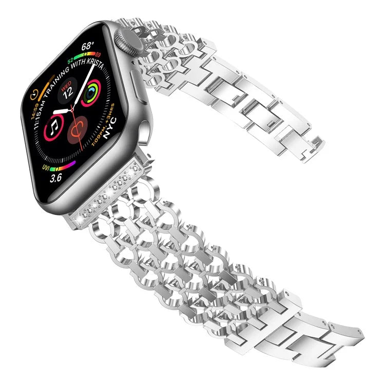 For Apple Watch 10 46mm / Ultra 2 / Ultra 49mm / 9 8 7 45mm / SE (2023) SE (2022) SE 6 5 4 44mm / 3 2 1 42mm Stylish Zinc Alloy Watch Strap