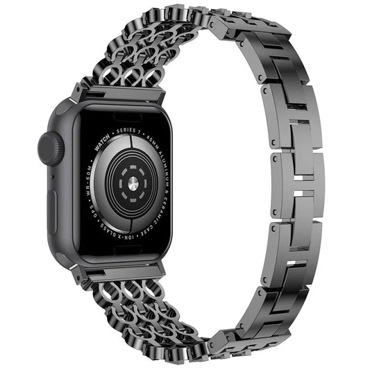 For Apple Watch Series 10 42mm / 9 8 7 41mm / SE (2023) SE (2022) SE 6 5 4 40mm / 3 2 1 38mm Zinc Alloy Band Replacement Watch Strap