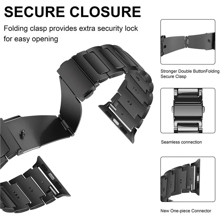 For Apple Watch Series 10 42mm / 9 8 7 41mm / SE (2023) SE (2022) SE 6 5 4 40mm / 3 2 1 38mm Sports Watch Strap Zinc Alloy Wrist Band