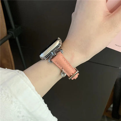 For Apple Watch 10 46mm / Ultra 2 / Ultra 49mm / 9 8 7 45mm / SE (2023) SE (2022) SE 6 5 4 44mm / 3 2 1 42mm Denim Watch Strap