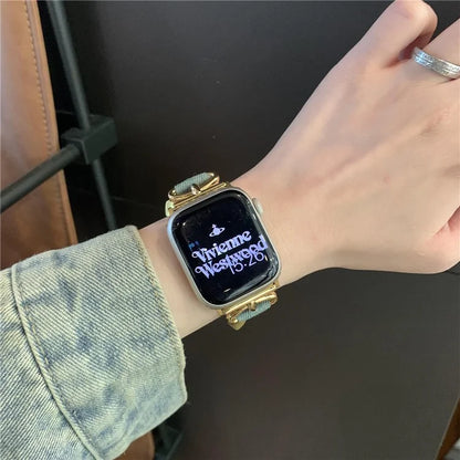 For Apple Watch 10 46mm / Ultra 2 / Ultra 49mm / 9 8 7 45mm / SE (2023) SE (2022) SE 6 5 4 44mm / 3 2 1 42mm Denim Watch Strap