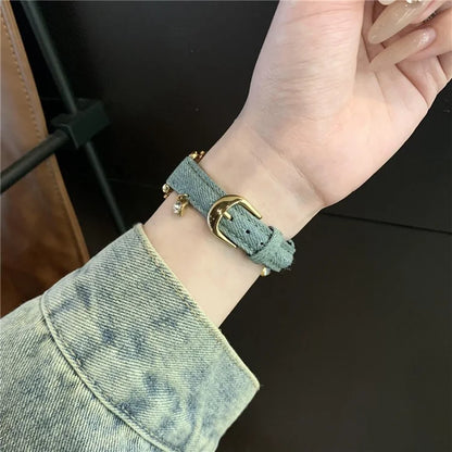 For Apple Watch 10 46mm / Ultra 2 / Ultra 49mm / 9 8 7 45mm / SE (2023) SE (2022) SE 6 5 4 44mm / 3 2 1 42mm Denim Watch Strap
