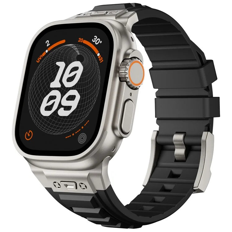 For Apple Watch 10 46mm / Ultra 2 / Ultra 49mm / 9 8 7 45mm / SE (2023) SE (2022) SE 6 5 4 44mm / 3 2 1 42mm Adjustable Strap Silicone Band