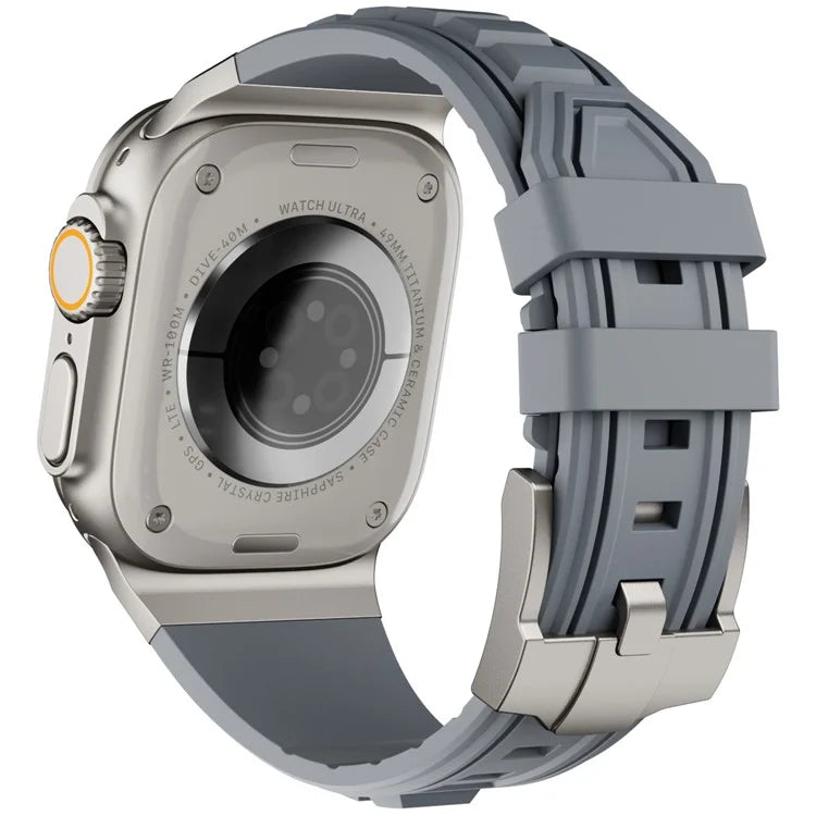 For Apple Watch 10 46mm / Ultra 2 / Ultra 49mm / 9 8 7 45mm / SE (2023) SE (2022) SE 6 5 4 44mm / 3 2 1 42mm Adjustable Strap Silicone Band