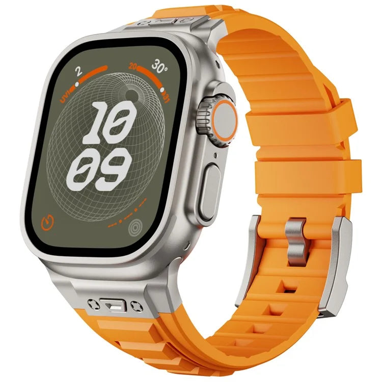 For Apple Watch 10 46mm / Ultra 2 / Ultra 49mm / 9 8 7 45mm / SE (2023) SE (2022) SE 6 5 4 44mm / 3 2 1 42mm Adjustable Strap Silicone Band