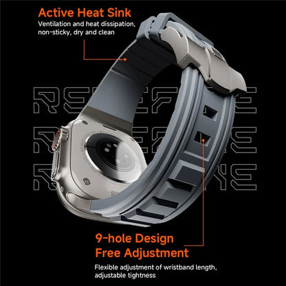 For Apple Watch 10 46mm / Ultra 2 / Ultra 49mm / 9 8 7 45mm / SE (2023) SE (2022) SE 6 5 4 44mm / 3 2 1 42mm Adjustable Strap Silicone Band