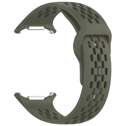 For Samsung Galaxy Watch Ultra 47mm Fluororubber Watch Band Multiple Holes Breathable Strap