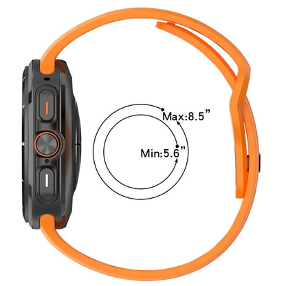 For Samsung Galaxy Watch Ultra 47mm Fluororubber Watch Band Multiple Holes Breathable Strap