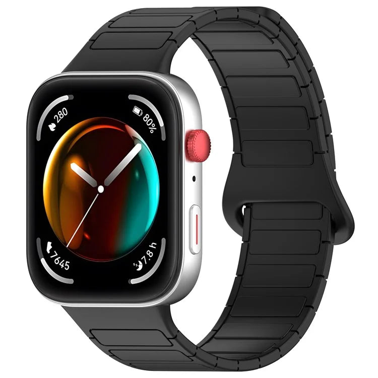 For Huawei Watch Fit 3 Dual Color Replacement Band Magnetic Silicone Watch Strap