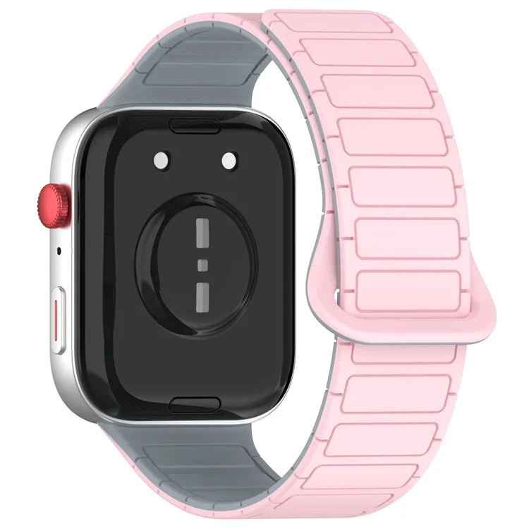 For Huawei Watch Fit 3 Dual Color Replacement Band Magnetic Silicone Watch Strap