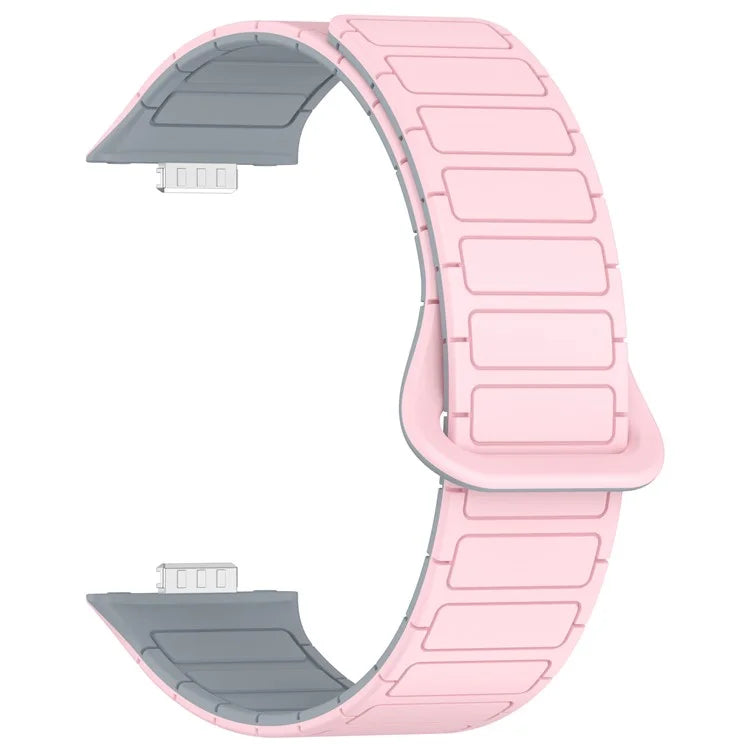 For Huawei Watch Fit 3 Dual Color Replacement Band Magnetic Silicone Watch Strap