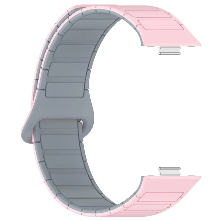 For Huawei Watch Fit 3 Dual Color Replacement Band Magnetic Silicone Watch Strap