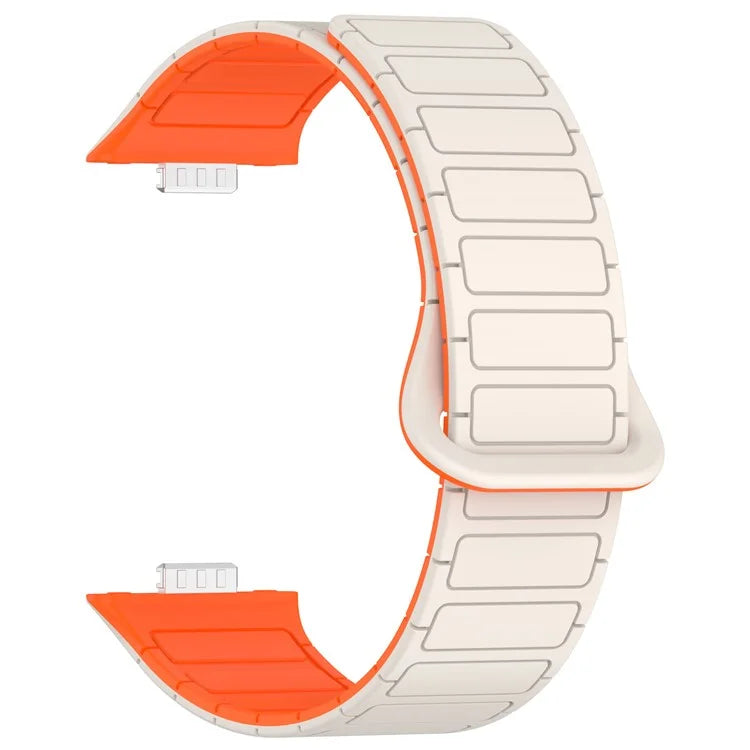 For Huawei Watch Fit 3 Dual Color Replacement Band Magnetic Silicone Watch Strap
