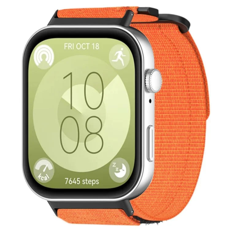 For Huawei Watch Fit 3 Sports Wrist Strap Magic Tape Nylon Watch Band