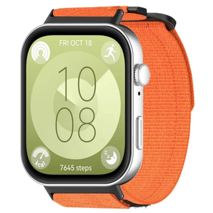 For Huawei Watch Fit 3 Sports Wrist Strap Magic Tape Nylon Watch Band