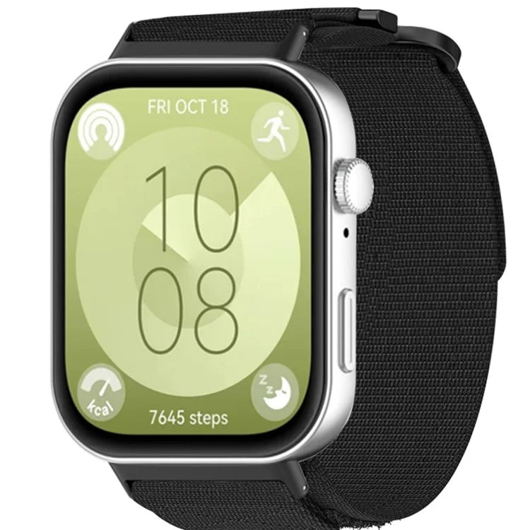 For Huawei Watch Fit 3 Sports Wrist Strap Magic Tape Nylon Watch Band