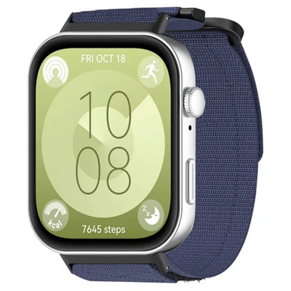 For Huawei Watch Fit 3 Sports Wrist Strap Magic Tape Nylon Watch Band