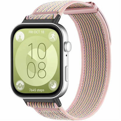 For Huawei Watch Fit 3 Nylon Watch Band Adjustable Loop Fastener Strap