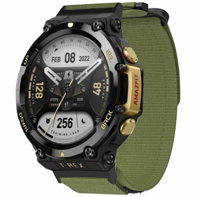 For Huami Amazfit T-Rex 2 Replacement Strap Outdoor Magic Tape Nylon Watch Band