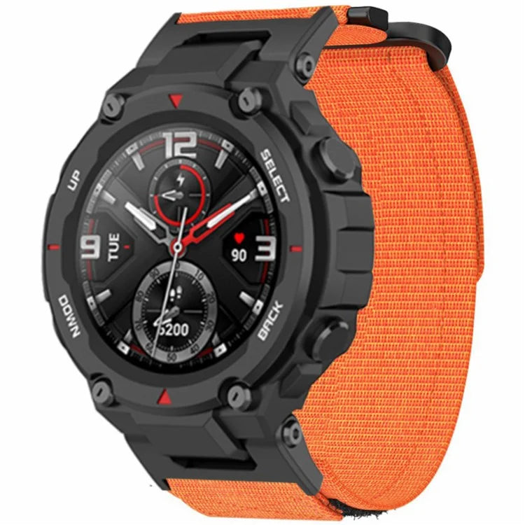 For Huami Amazfit T-Rex / T-Rex Pro Outdoor Sports Watch Strap Magic Tape Adjustable Nylon Band