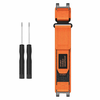For Huami Amazfit T-Rex / T-Rex Pro Outdoor Sports Watch Strap Magic Tape Adjustable Nylon Band