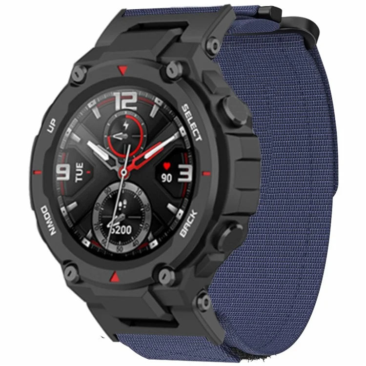 For Huami Amazfit T-Rex / T-Rex Pro Outdoor Sports Watch Strap Magic Tape Adjustable Nylon Band