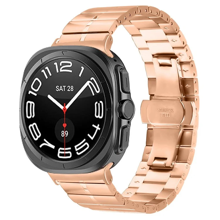 KALEBOL For Samsung Galaxy Watch Ultra 47mm Stylish Stainless Steel Watch Band Wrist Strap