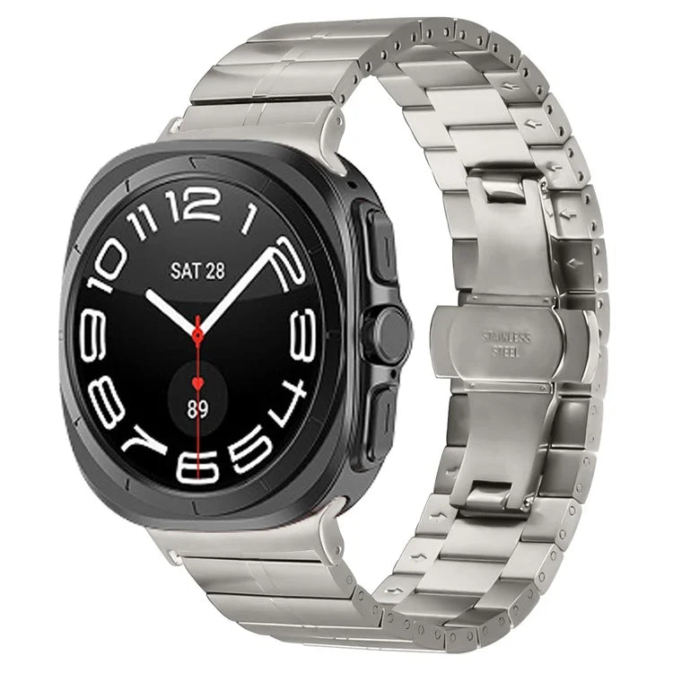 KALEBOL For Samsung Galaxy Watch Ultra 47mm Stylish Stainless Steel Watch Band Wrist Strap