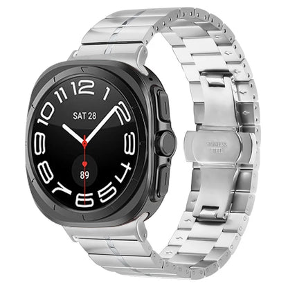 KALEBOL For Samsung Galaxy Watch Ultra 47mm Stylish Stainless Steel Watch Band Wrist Strap