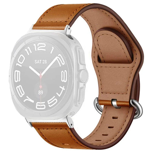 KALEBOL For Samsung Galaxy Watch Ultra 47mm Watch Strap Genuine Cow Leather Wrist Band