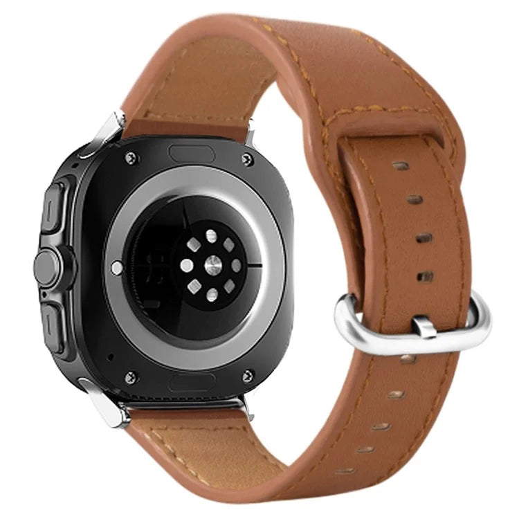 KALEBOL For Samsung Galaxy Watch Ultra 47mm Watch Strap Genuine Cow Leather Wrist Band