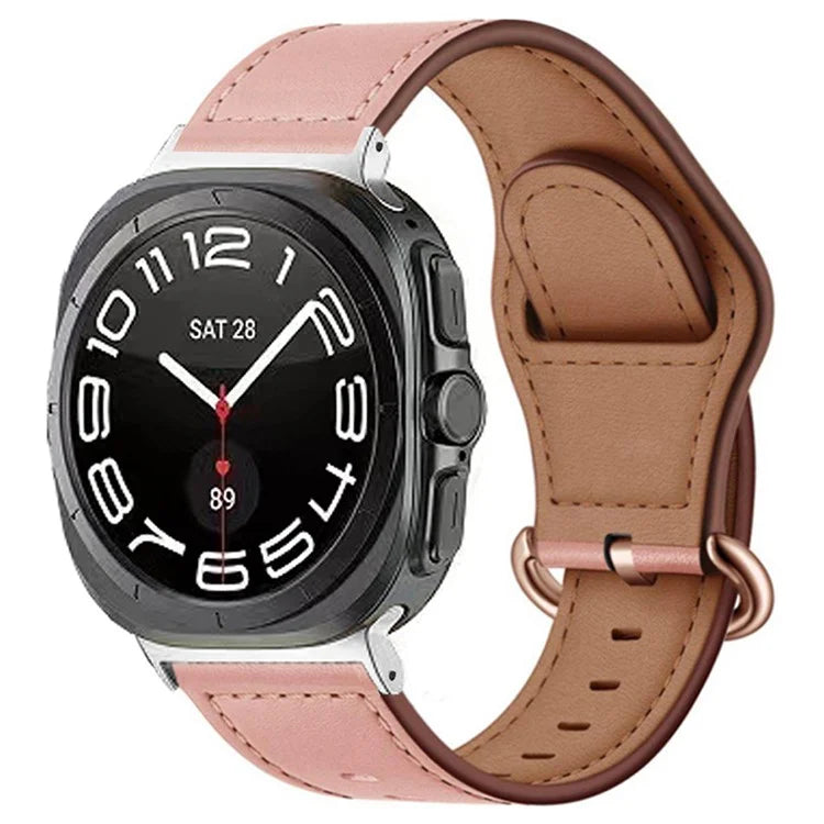 KALEBOL For Samsung Galaxy Watch Ultra 47mm Watch Strap Genuine Cow Leather Wrist Band