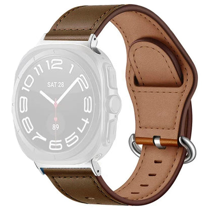 KALEBOL For Samsung Galaxy Watch Ultra 47mm Watch Strap Genuine Cow Leather Wrist Band