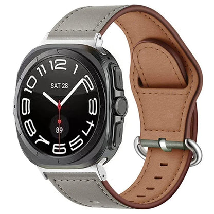 KALEBOL For Samsung Galaxy Watch Ultra 47mm Watch Strap Genuine Cow Leather Wrist Band