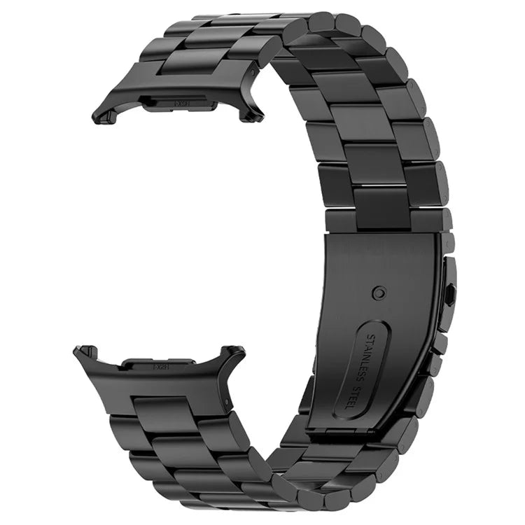 KALEBOL For Samsung Galaxy Watch Ultra 47mm Metal Watch Band Three-Beads Steel Wrist Strap