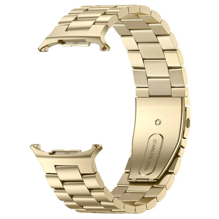 KALEBOL For Samsung Galaxy Watch Ultra 47mm Metal Watch Band Three-Beads Steel Wrist Strap