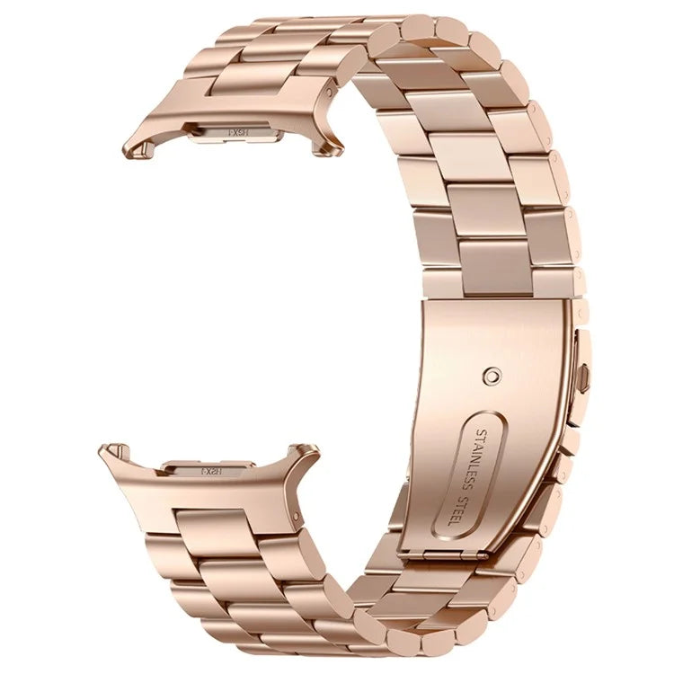 KALEBOL For Samsung Galaxy Watch Ultra 47mm Metal Watch Band Three-Beads Steel Wrist Strap